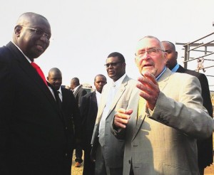 Zambian VP Guy Scott and his Malawian counterpart Khumbo Kachali. Picture by CHRISTINE CHISHA via Zambia Daily Mail